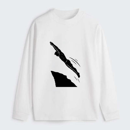 Cliff diver perfect form - Classic Long Sleeve Shirt - White