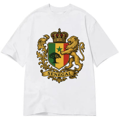 Senegal Lion Emblem  - Classic T-shirt - White