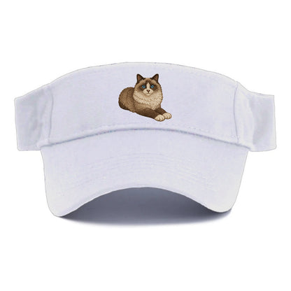 Ragdoll  relaxed lying down with head up Visor - White