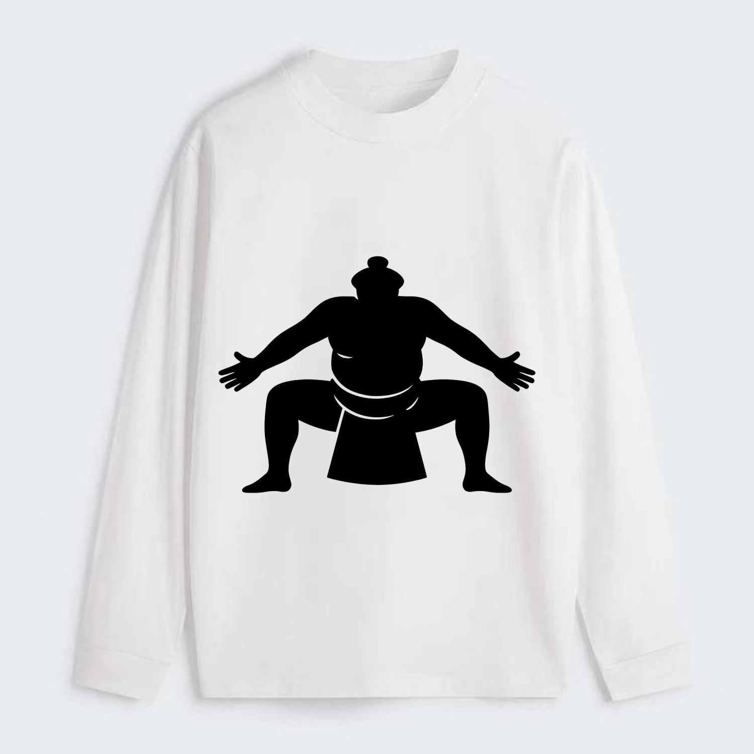 Japanese sumo wrestler ceremonial stance - Classic Long Sleeve Shirt - White