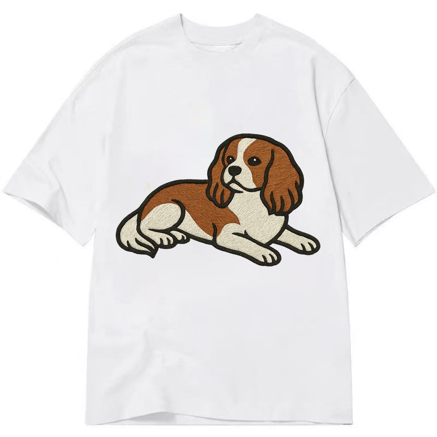 Cavalier King Charles Spaniel - Blenheim Classic T-shirt - White