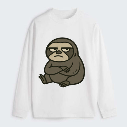 The Sloth Judging Silently - Classic Long Sleeve Shirt - White