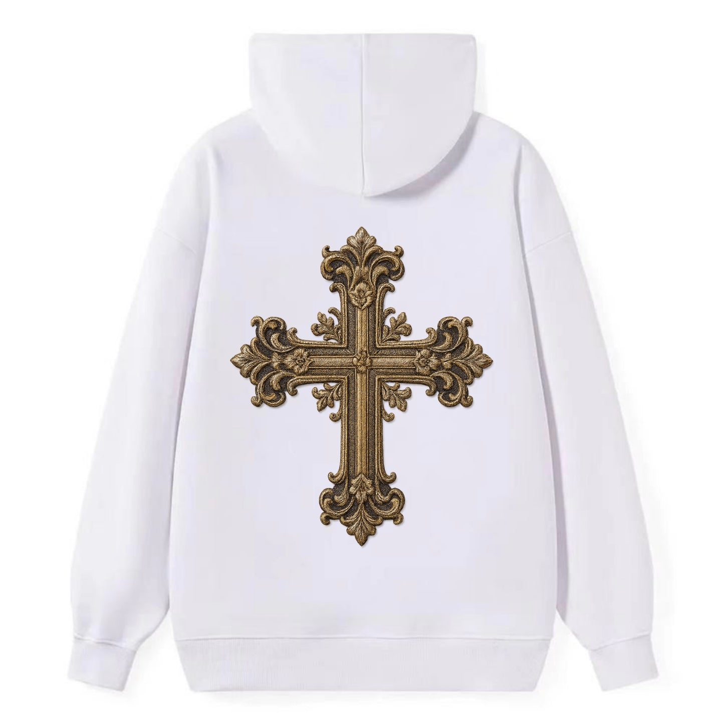 Victorian Cross  - Classic Pullover Hoodie - White