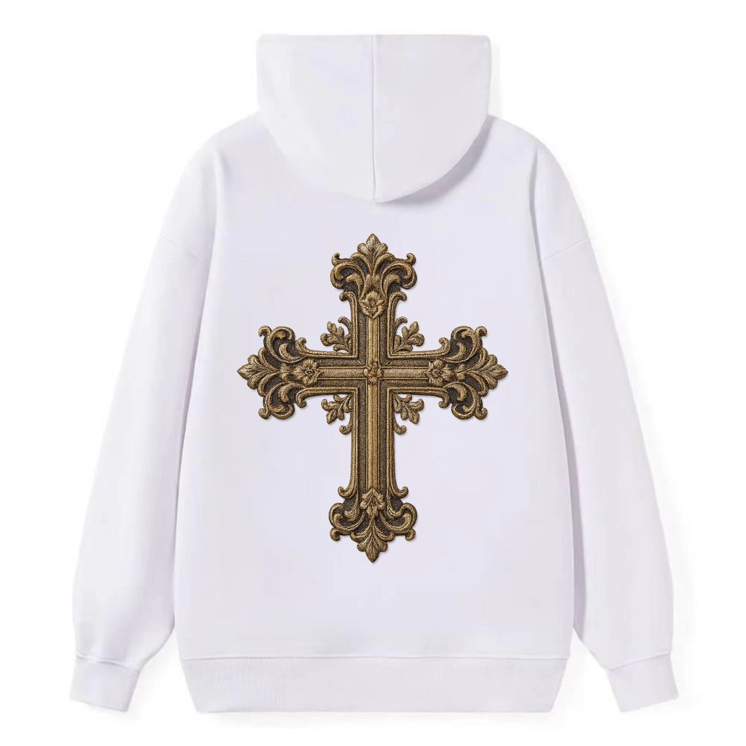 Victorian Cross  - Classic Pullover Hoodie - White