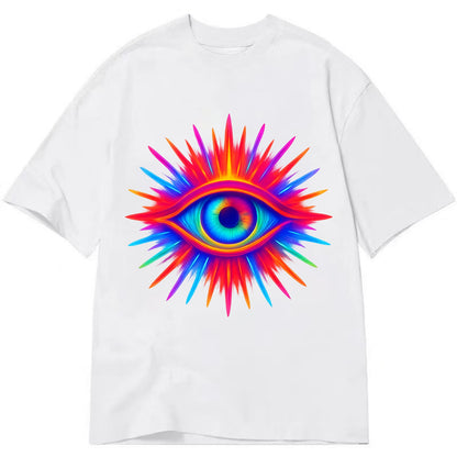 Rainbow Third Eye - Prismatic eye radiat Classic T-shirt - White