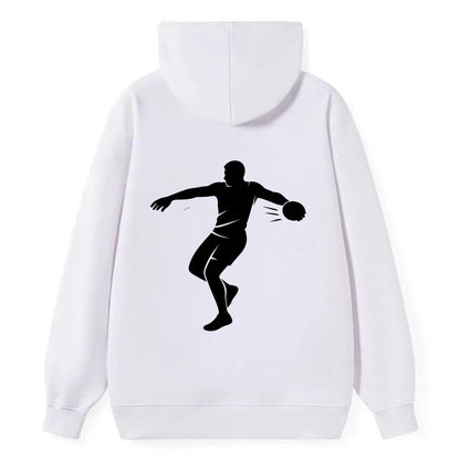 Discus thrower spinning release - Classic Pullover Hoodie - White