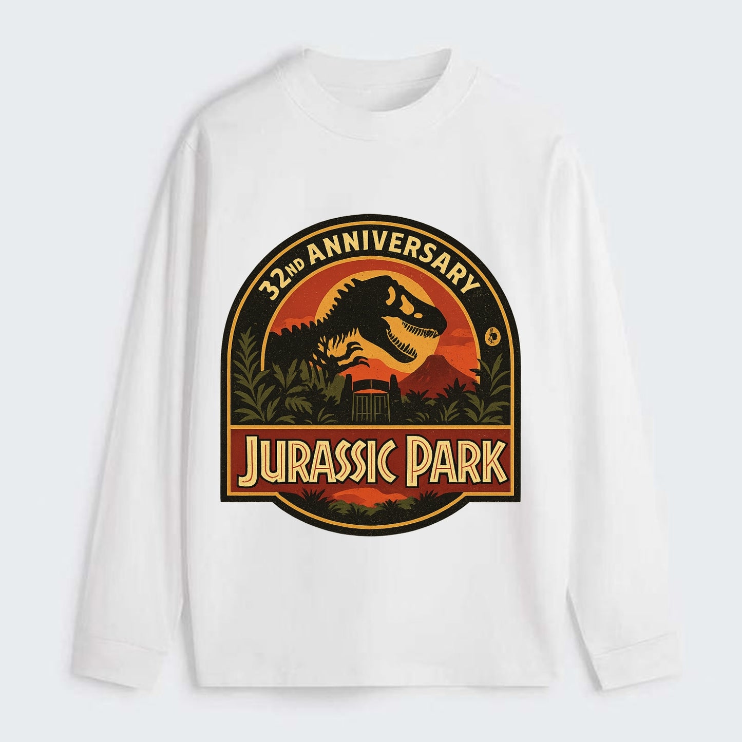 Jurassic Park 32nd Anniversary - Classic Long Sleeve Shirt - White