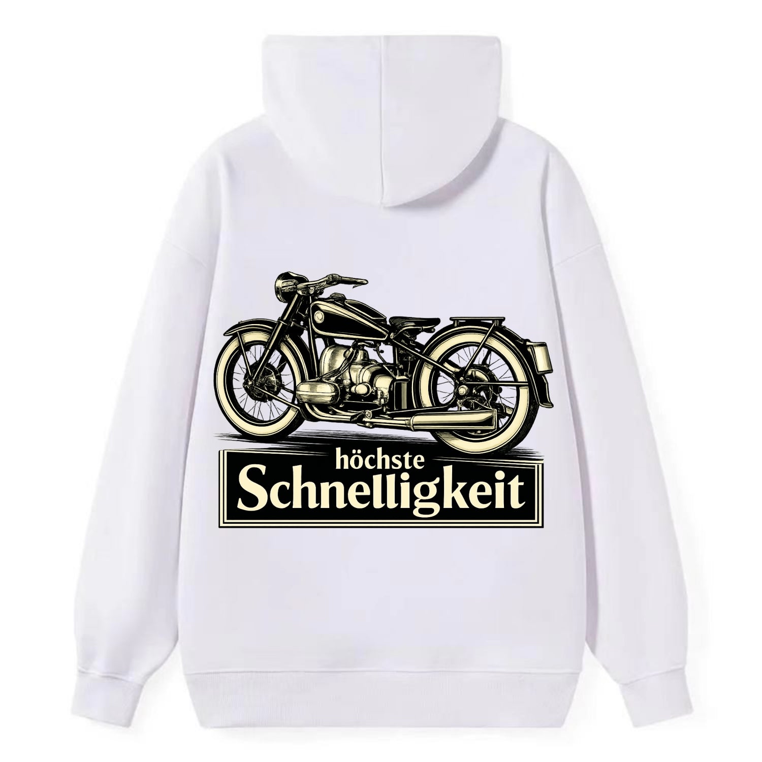 German Speed Motorcycle - Classic Pullover Hoodie - White