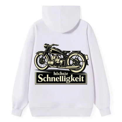 German Speed Motorcycle - Classic Pullover Hoodie - White