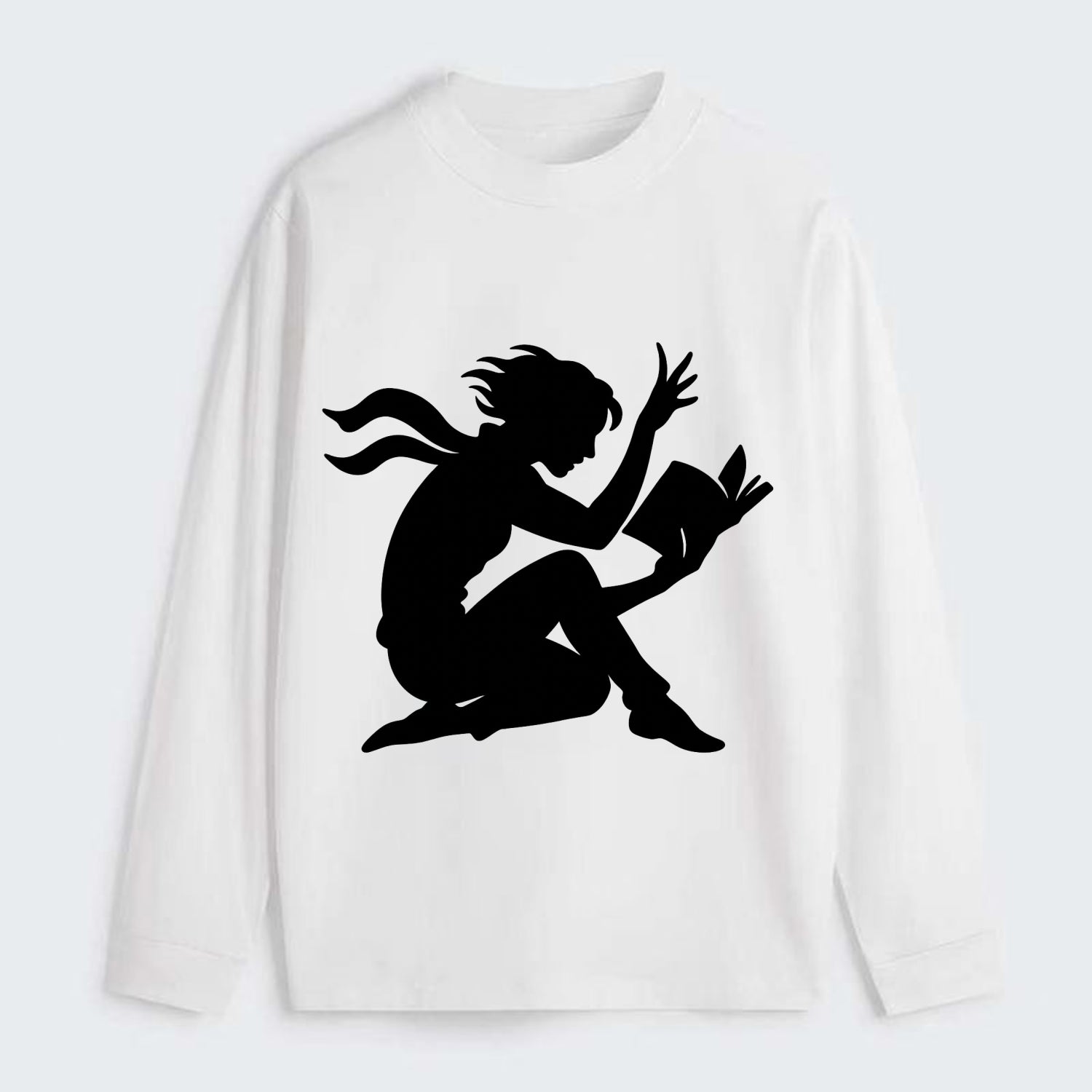 Reader lost in book moment - Classic Long Sleeve Shirt - White
