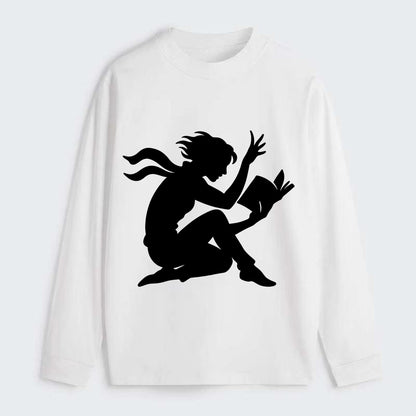 Reader lost in book moment - Classic Long Sleeve Shirt - White