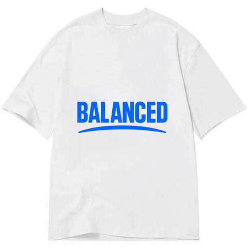 Bold typography design - BALANCED - harmony, equilibrium, centered life - Classic T-shirt