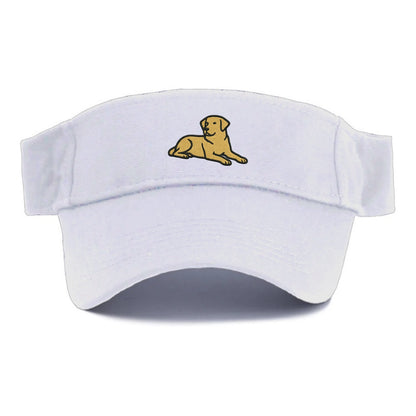 Labrador Retriever - Yellow lab relaxed Visor - White