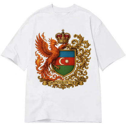 Azerbaijan Fire Phoenix Emblem  - Classic T-shirt - White
