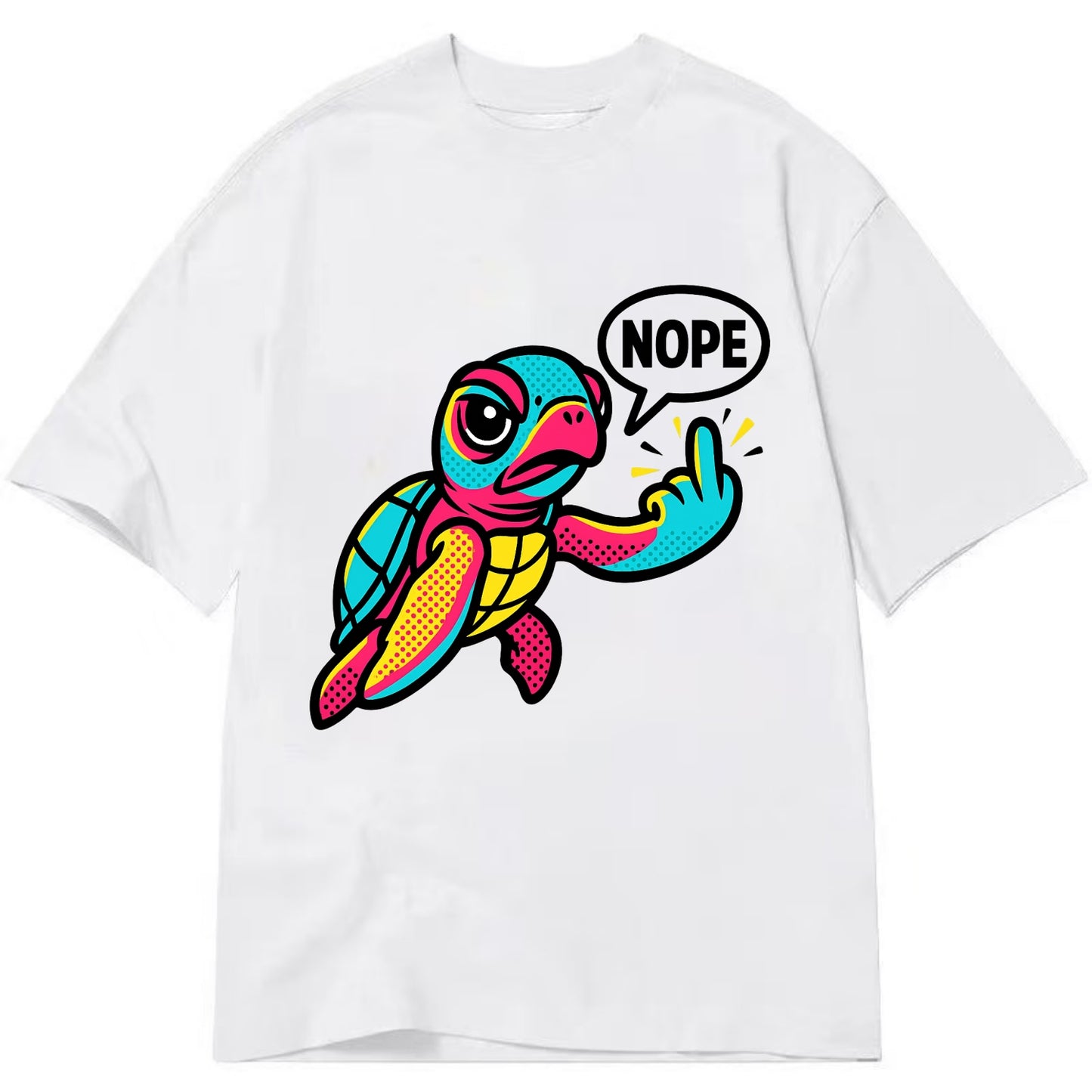 baby sea turtle swimming gracefully, one flipper extended sassily - Classic T-shirt - White