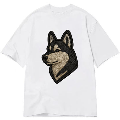 Siberian Husky - Contemporary wolf-like - Classic T-shirt - White