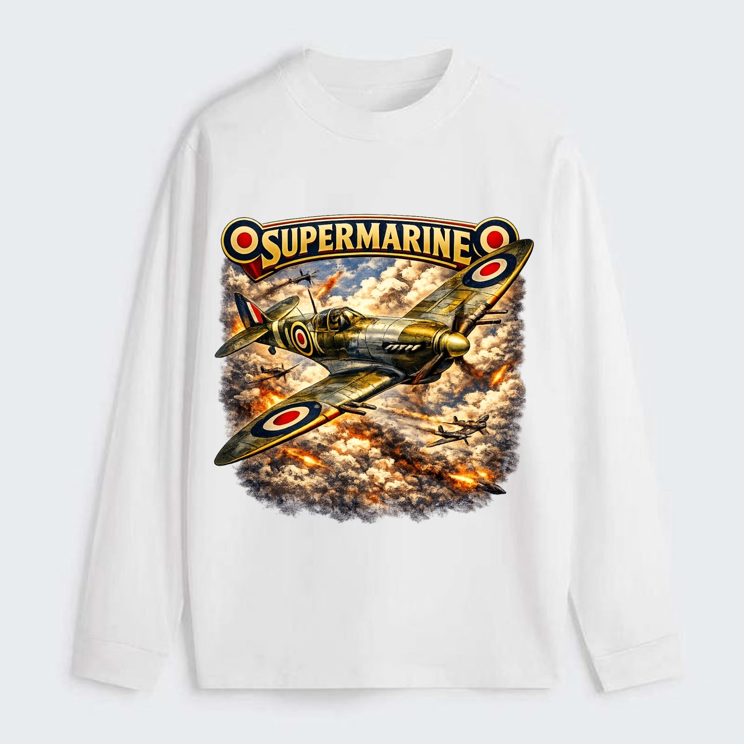 Supermarine Spitfire - Classic Long Sleeve Shirt - White