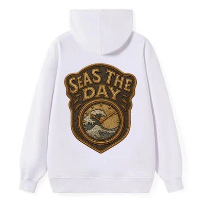 Seas The Day  - Classic Pullover Hoodie - White