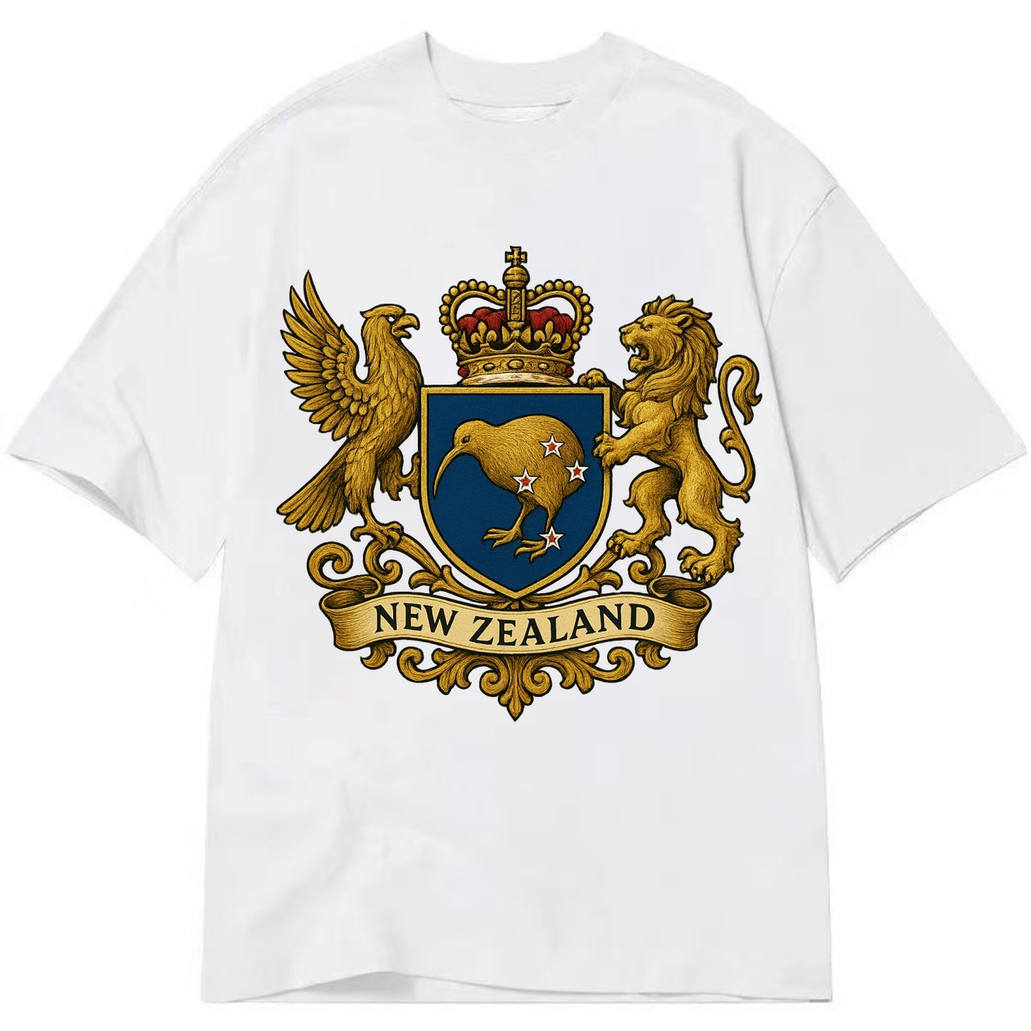 New Zealand Heritage Badge  - Classic T-shirt - White