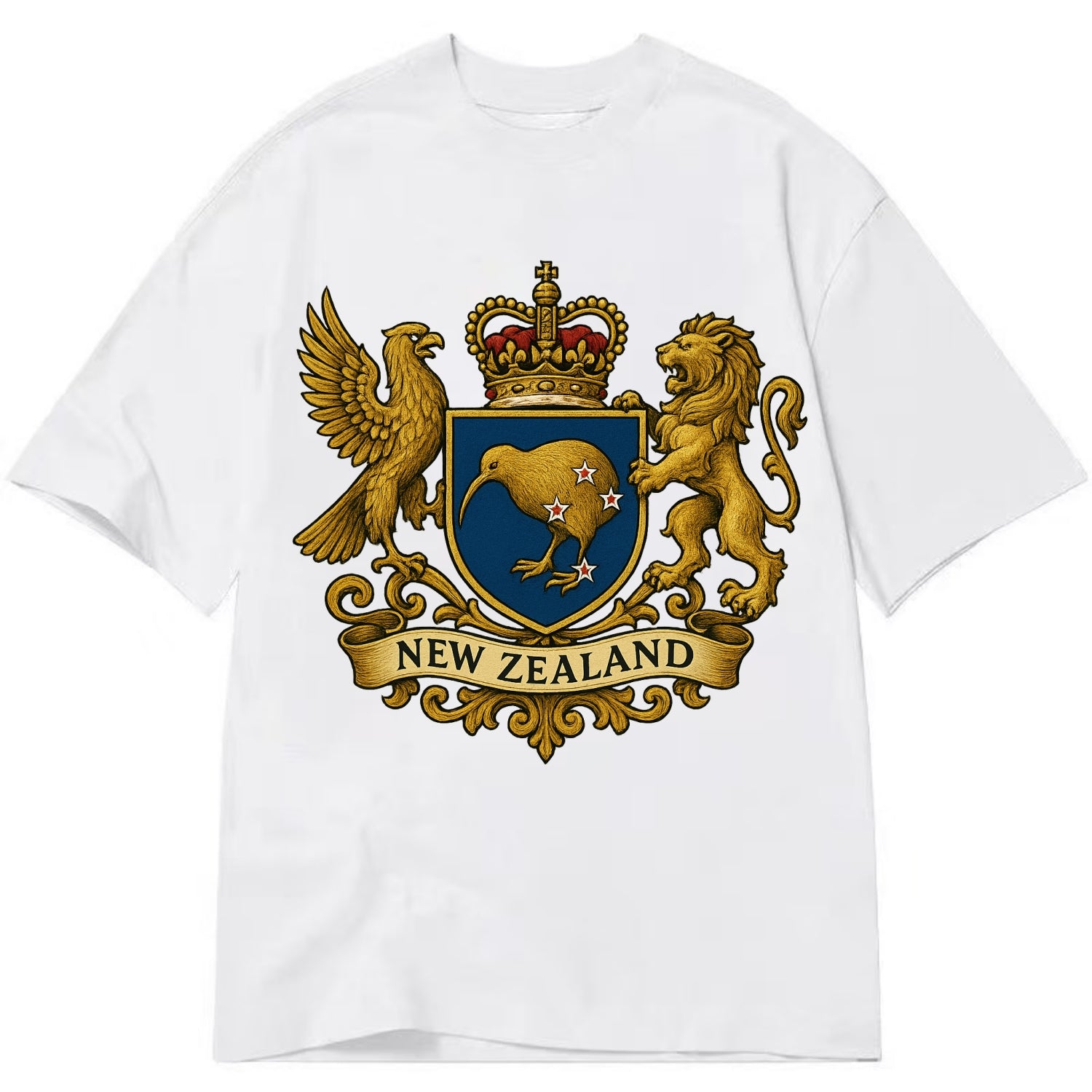 New Zealand Heritage Badge  - Classic T-shirt - White