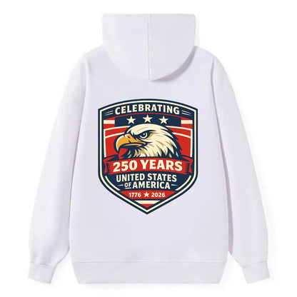 Heritage Eagle Emblem - Classic Pullover Hoodie - White