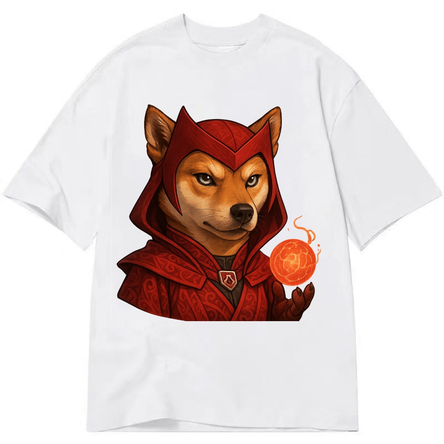 Shiba Inu Scarlet Witch  - Classic T-shirt - White