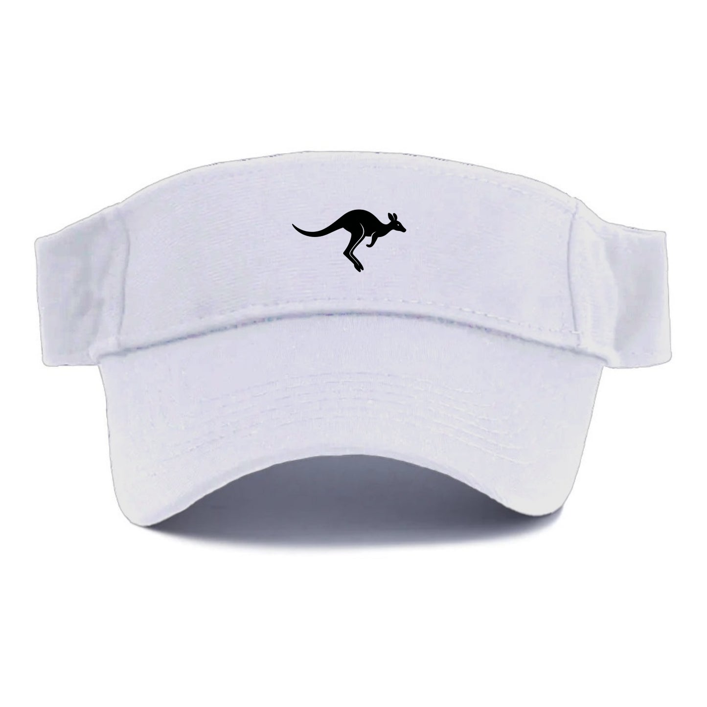 Kangaroo leaping across outback - Visor - White