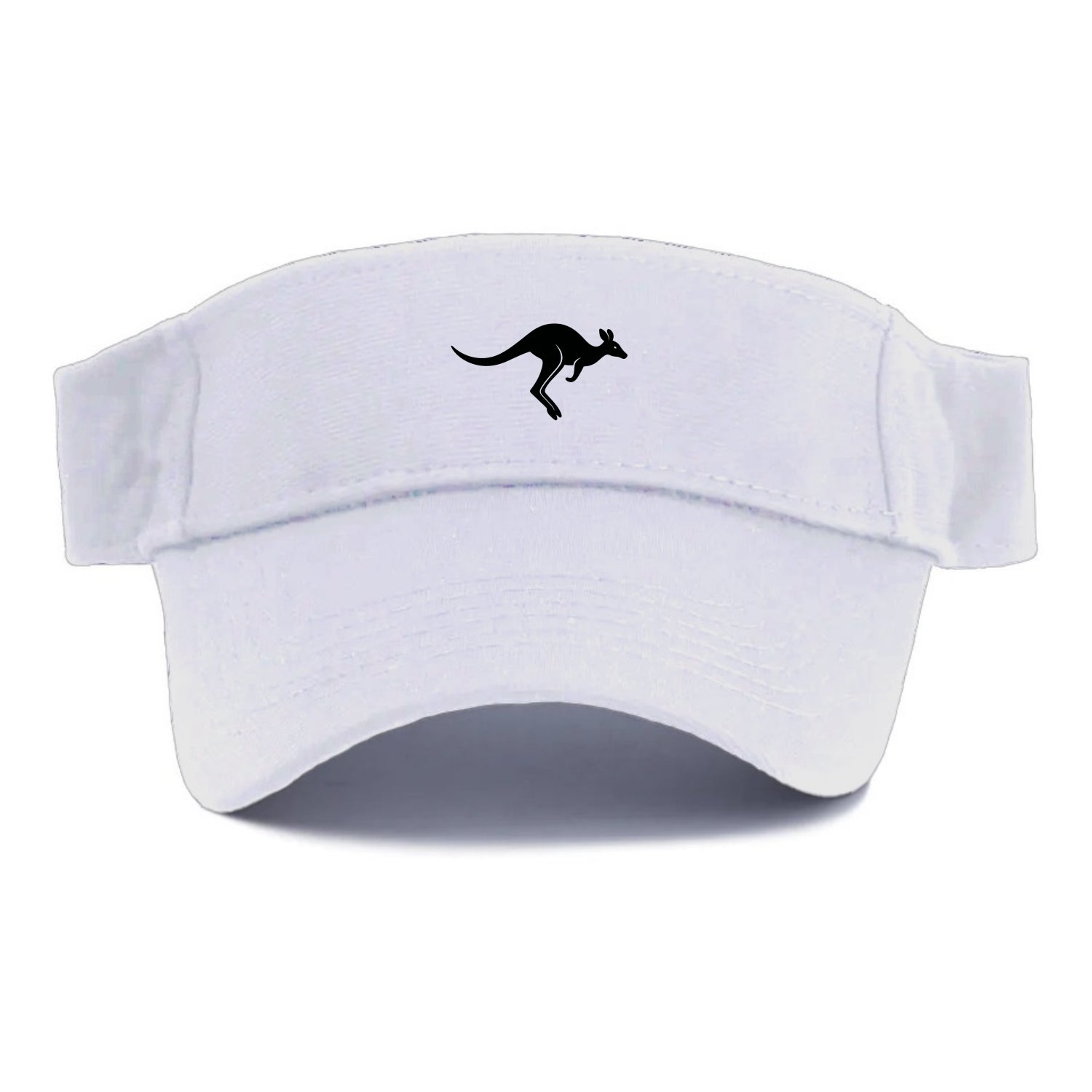 Kangaroo leaping across outback - Visor - White