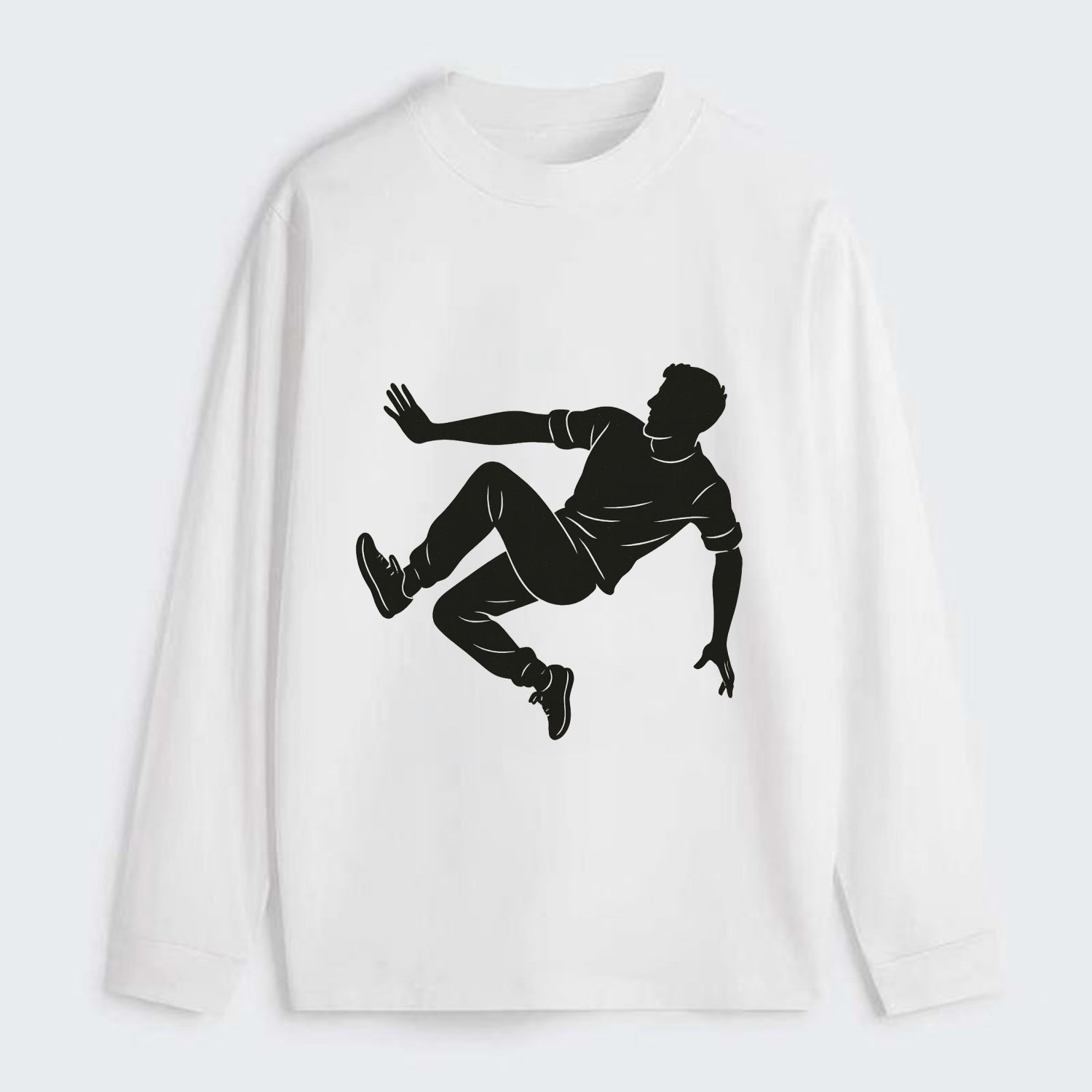 Parkour athlete wall run - Classic Long Sleeve Shirt - White
