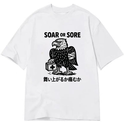 Soar or Sore - Eagle with bandaged wing Classic T-shirt - White