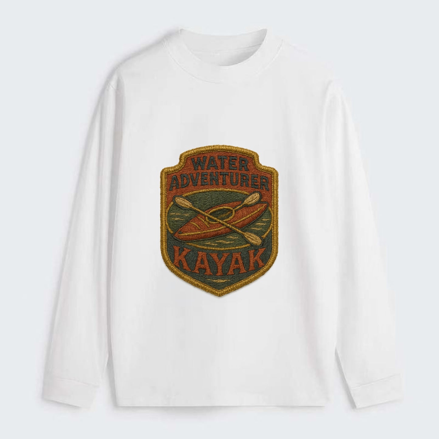 Kayak with paddle - water adventurer - Classic Long Sleeve Shirt - White