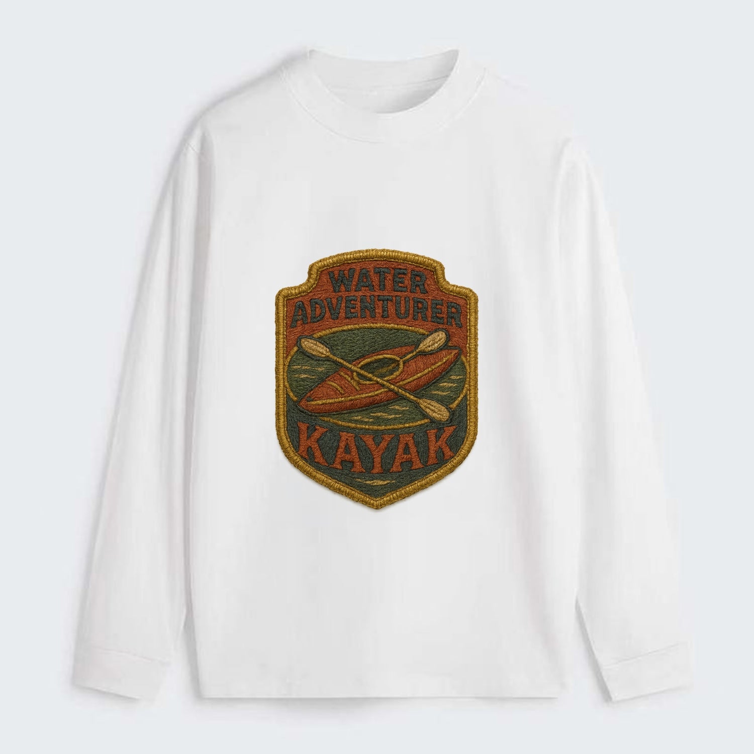 Kayak with paddle - water adventurer - Classic Long Sleeve Shirt - White