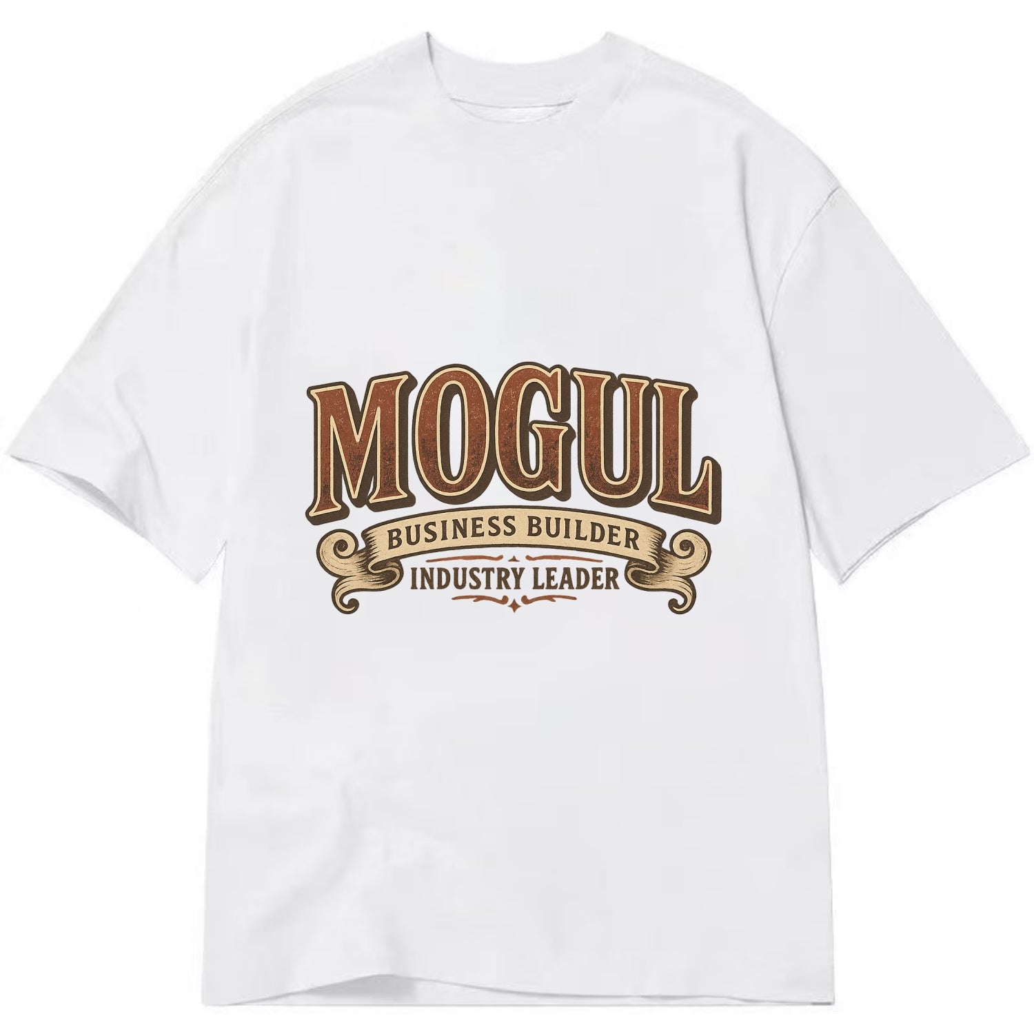 Bold typography design - "MOGUL" - business builder, industry leader - Classic T-shirt - White