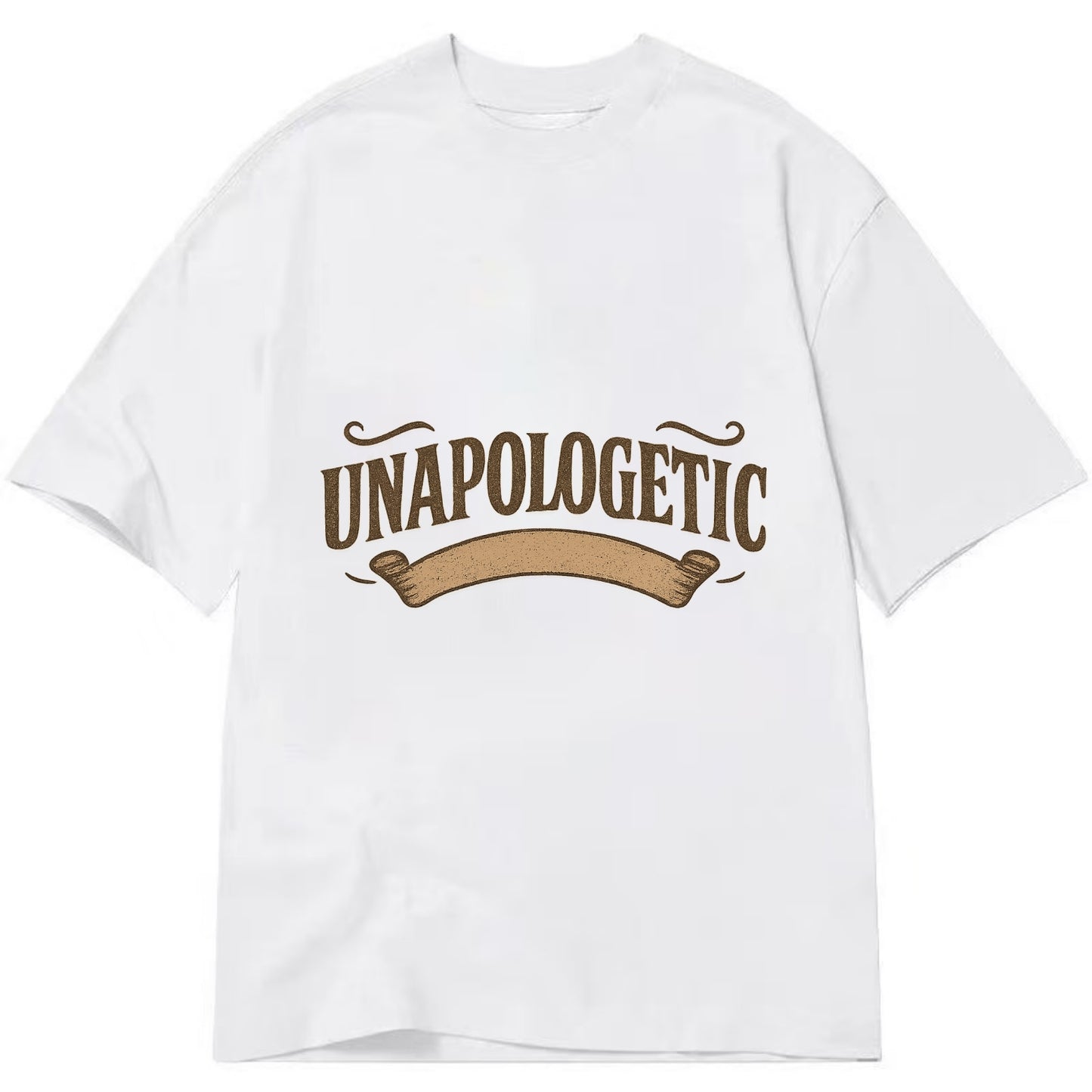 Bold typography design - "UNAPOLOGETIC" - no regrets, owning it - Classic T-shirt - White