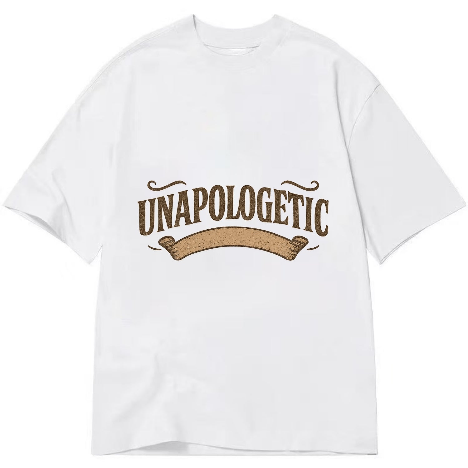 Bold typography design - "UNAPOLOGETIC" - no regrets, owning it - Classic T-shirt - White