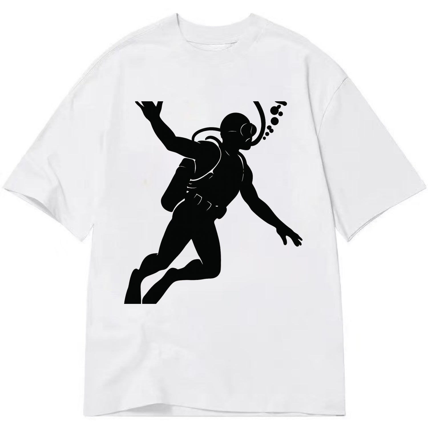 Scuba diver descending with gear - Classic T-shirt - White