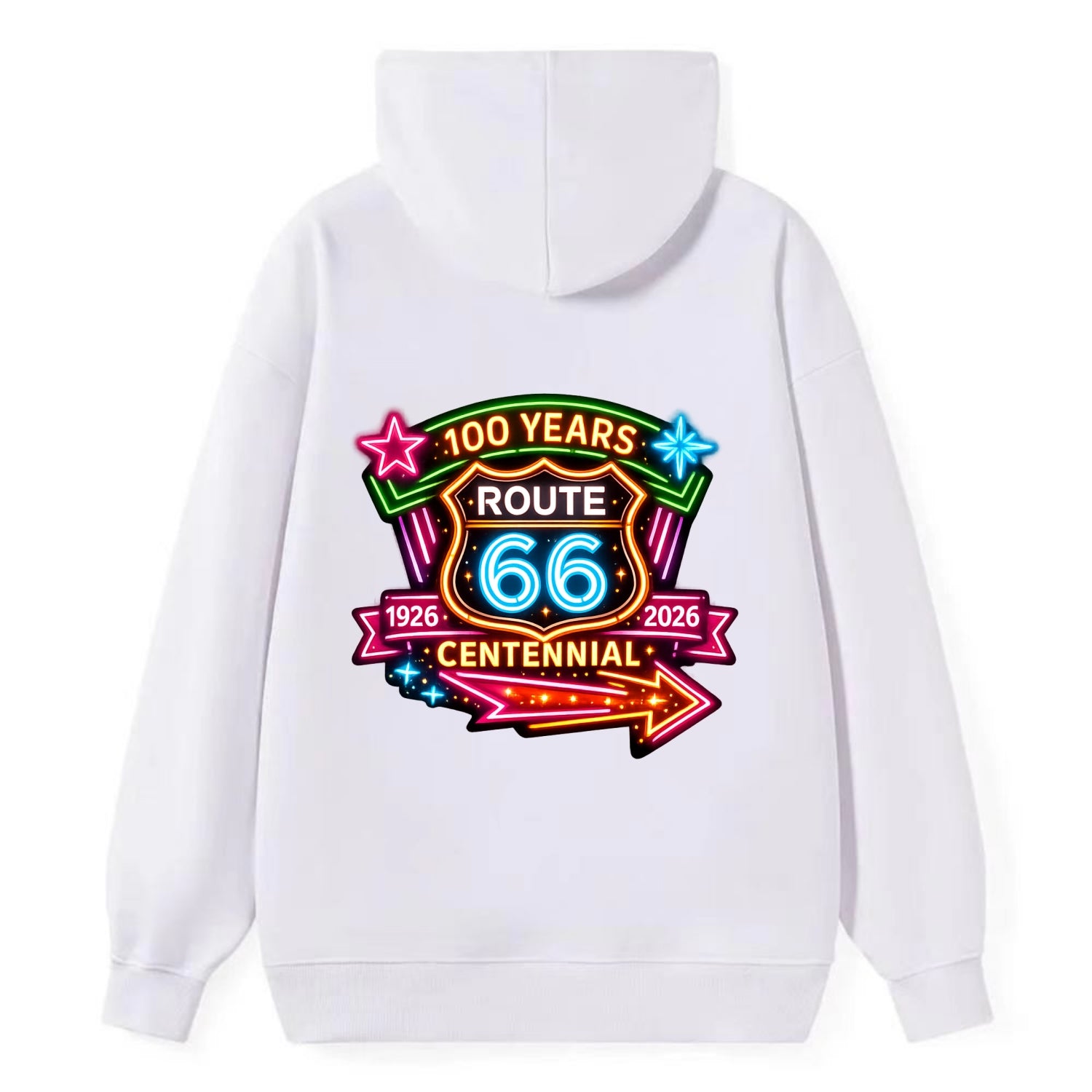 CENTENNIAL BADGE | 100 Years celebration emblem | 1926-2026 dates | - Classic Pullover Hoodie - White