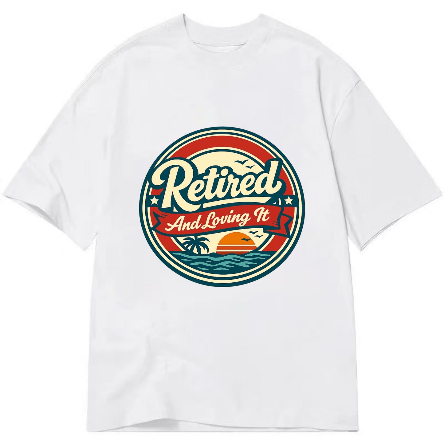 Carefree Retirement Emblem - Classic T-shirt - White