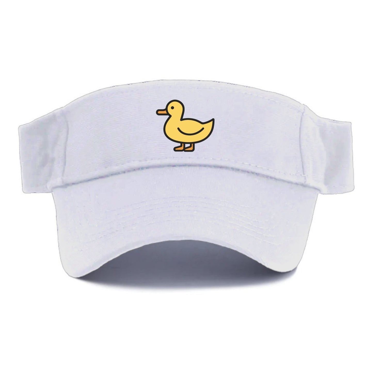 Duck - Yellow mallard flat side profile - Visor - White