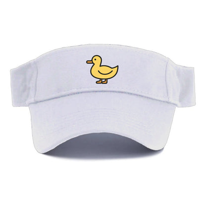 Duck - Yellow mallard flat side profile - Visor - White