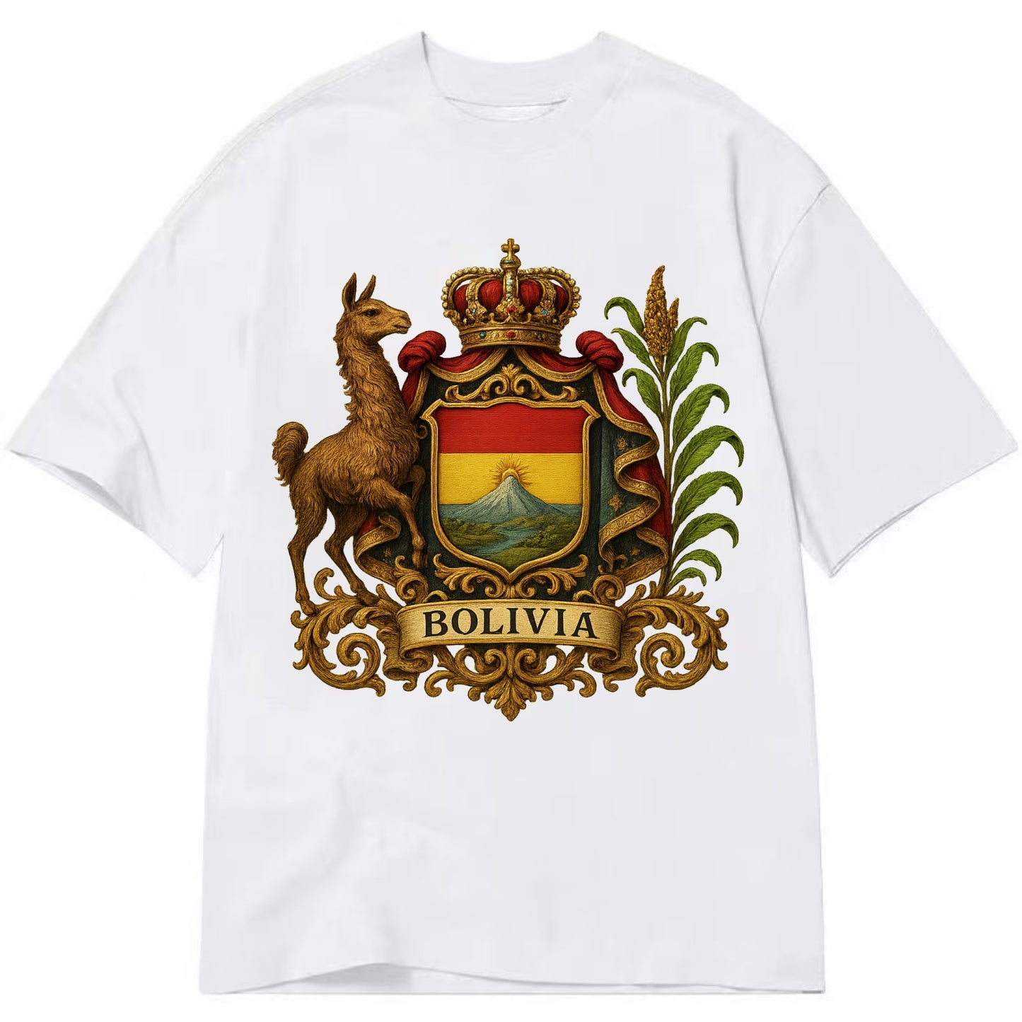 Bolivia Royal Logo  - Classic T-shirt - White
