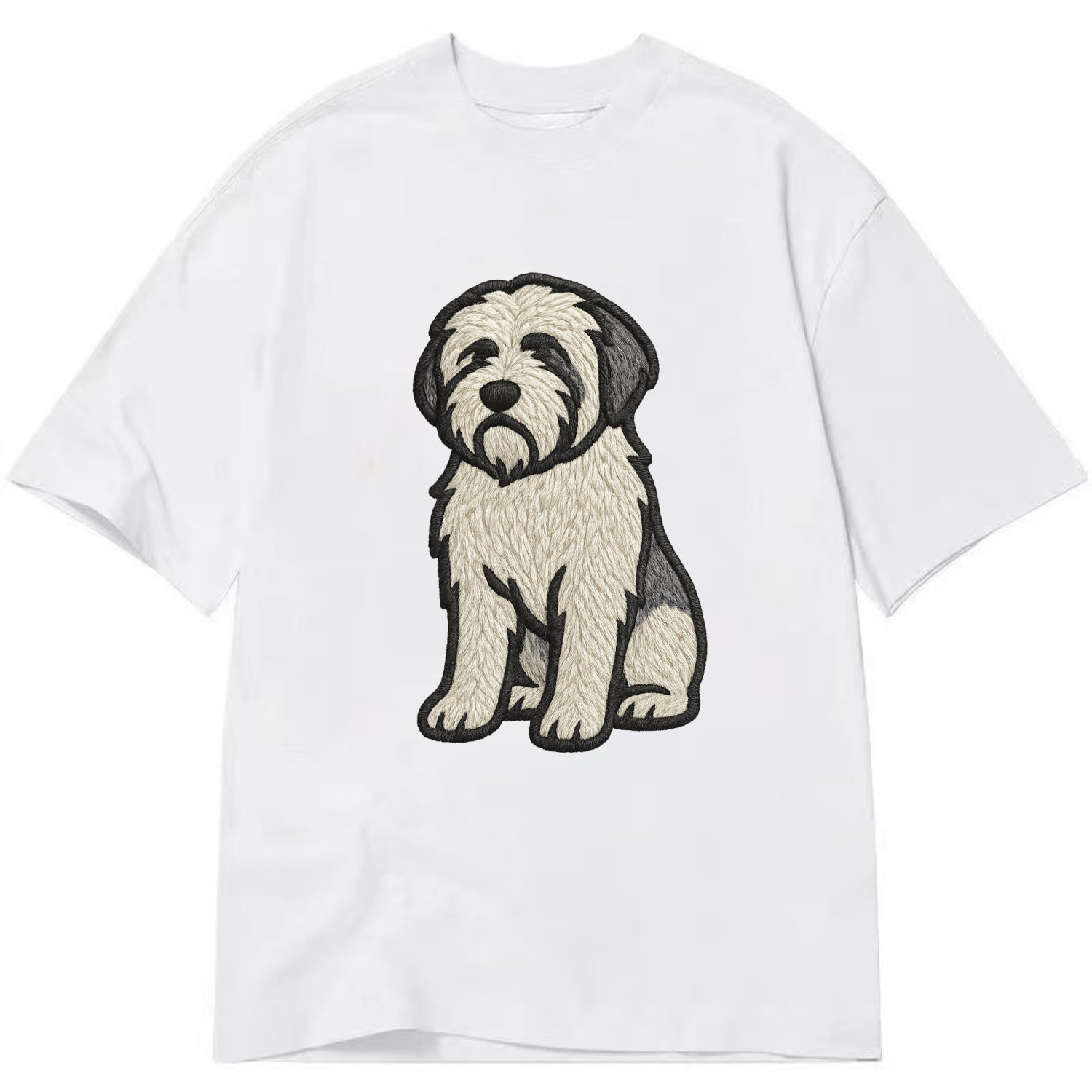 Polish Lowland Sheepdog - White and gray - Classic T-shirt - White