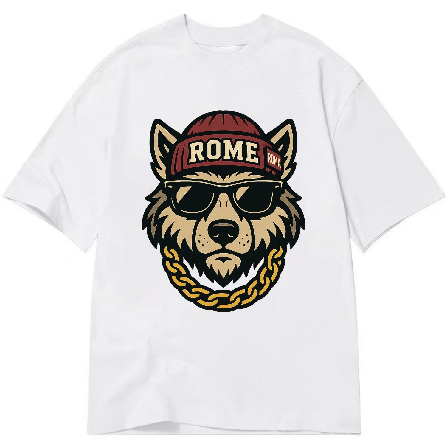 Rome Wolf - Classic T-shirt - White
