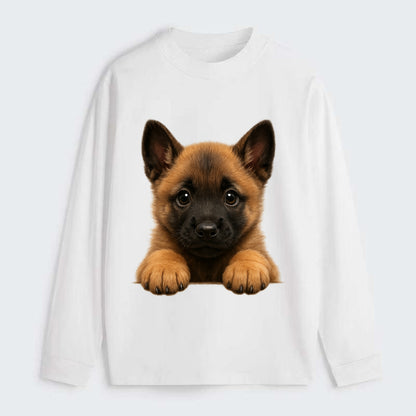 Belgian Malinois  - Classic Long Sleeve Shirt - White