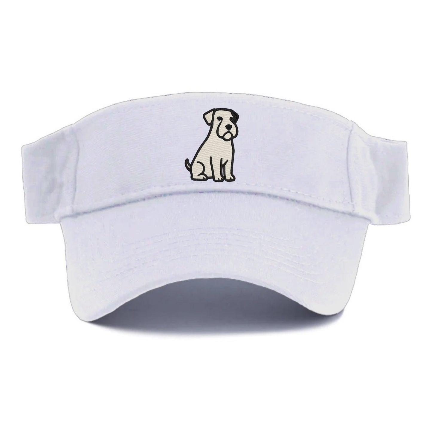 Sealyham Terrier White Sitting Pose Visor - White