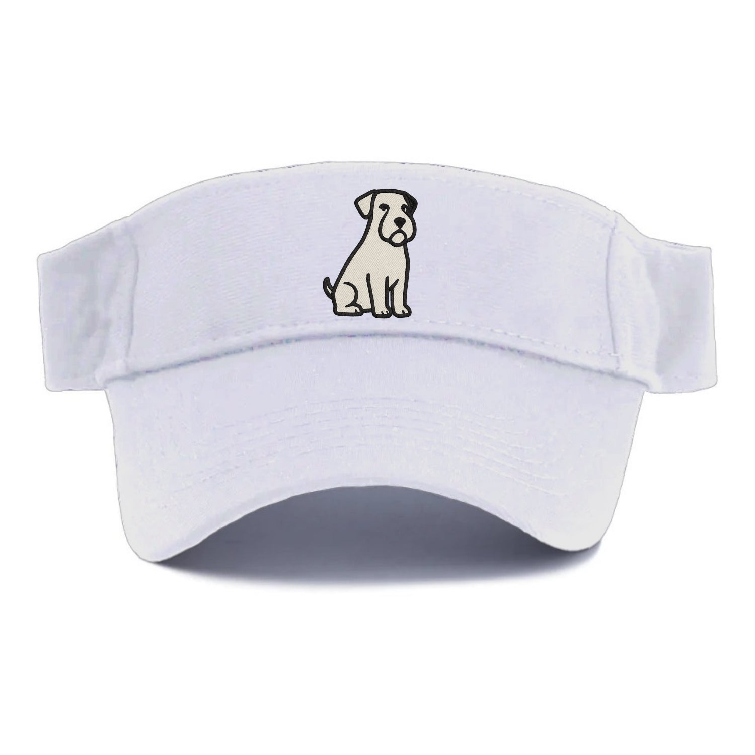 Sealyham Terrier White Sitting Pose Visor - White