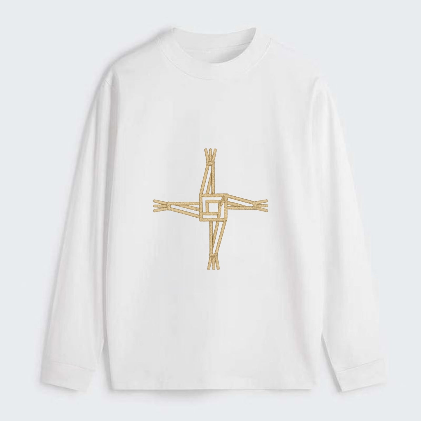 Saint Brigid's Cross  - Classic Long Sleeve Shirt - White