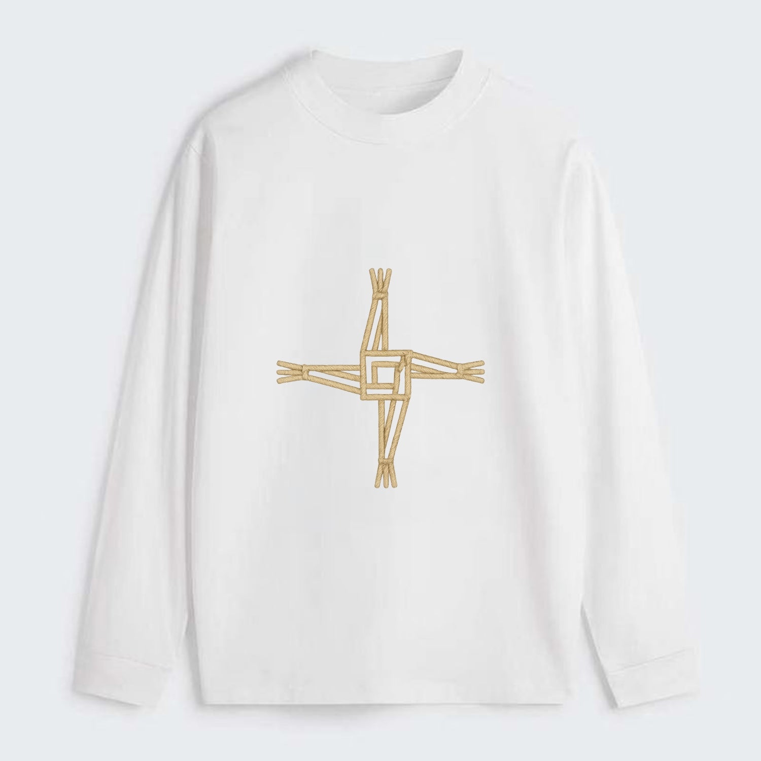 Saint Brigid's Cross  - Classic Long Sleeve Shirt - White