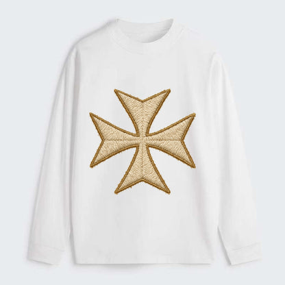 Hospitaller Cross  - Classic Long Sleeve Shirt - White