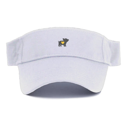 SMALL BUT BRAVE | Tiny piglet silhouette | Big heart within | Courage despite size | Inner - Visor - White